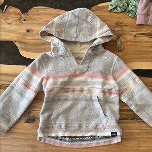 Striped Gray and Pink Kids Hoodie